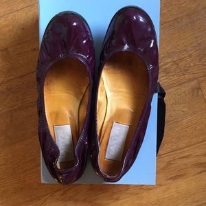 Lanvin patent ballet flats